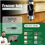 Fraiser® Fraise à affleurer avec support supérieur de 8 mm pour bois, bords dérivés et stratifiés pour défonceuse manuelle et ta
