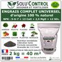2 kg d'ENGRAIS COMPLET universel et équilibré - SoluControl - UAB - Utilisable en Agriculture BIOLOGIQUE