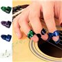 AUGSUN 30Pcs Protège Doigts Guitare en Silicone avec Mediator Guitare Electrique Médiators du Pouce Médiators du Doigt, Doigtier