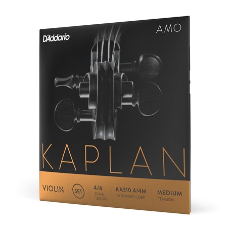 Cordes de violon D'Addario Kaplan Amo - Jeu complet - KA310 4/4M - Cordes de violon - Échelle 4/4