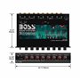 Boss Audio EQ1208 Égaliseur amplifié 4 Bandes avec contrôle du Caisson de Basses