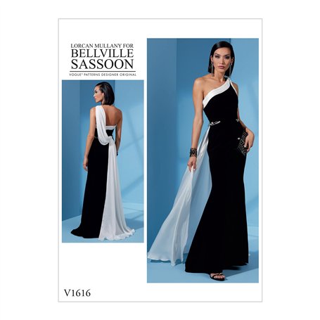 Vogue Pattern V1616 Patron de robe petite pour femme Blanc