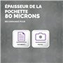 Fellowes pochettes de plastification Admire pré-pliées Easy Fold, A4 80 microns lot de 25, finition brillante