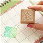 Tampon Motif Dentelle Floral Bois Tampon Carré Tampon Bois Caoutchouc Bois Tampon Motif Floral Bricolage Artisanat En Faisant Po