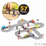 Driven by Battat - Voiture pour Enfants avec Circuit - 57 pièces - Pistes connectables – Véhicules et Panneaux de signalisation 