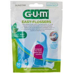 Gum Easy Flossers Forcel Lot de 30 fils dentaires avec porte-fil