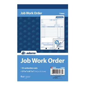 Adams Carnet de commandes de travail