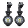 2 x LED Phare Auxiliaire Lampe Avant Feux Brouillard 40W IP67 DRL avec Support pour R1200 GS X-ADV 750 Universal Moto
