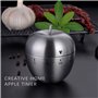 Minuterie Cuisine Minuteur Forme de Pomme Alarme de Rotation Mécanique Manuelle Kitchen Timer Acier Inoxydable pour La Cuisine C