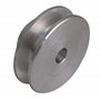 BQLZR Poulie à gorge simple en alliage d'aluminium argenté de 31 x 15 x 6 mm à alésage fixe de 6 mm pour arbre de moteur de 3 à