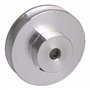 BQLZR Poulie à gorge simple en alliage d'aluminium argenté de 6 mm à alésage fixe pour arbre moteur 3-5 mm, courroies rondes en