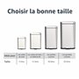 Amazon Basics Poubelle rectangulaire à fermeture douce, 30 l (7.9 gallons), nickel satiné