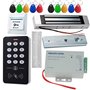 HERNAS Kit de système de contrôle d'accès RFID 125KHz avec Serrure magnétique électrique 180KG et Alimentation Professionnelle