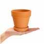 Juvale Petits Pots de Fleurs en Terra Cotta avec Soucoupes - 10,2 cm - 6 Pots pour Plantes