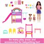 Barbie Coffret Garderie Skipper Premiers Jobs Puéricultrice avec 3 Poupées, Meubles Et Plus De 15 Accessoires Thématiques, Jouet