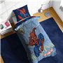 Jay Franco Marvel Spiderman Pouvoir de Héros 100% Coton Parure de Lit Simple - Inclus Taie d'oreiller 50 x 70 cm