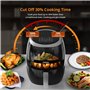 Friteuse sans Huile Air Fryer Électrique à Air Chuad avec Livre de Recette 8L 1800W 8 Programmes XXL en Acier Inox Écran Tactile