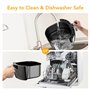 Friteuse sans Huile Air Fryer Électrique à Air Chuad avec Livre de Recette 8L 1800W 8 Programmes XXL en Acier Inox Écran Tactile