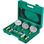 VEVOR Kit de Test de Pression Hydraulique, 250/400/600 bars, 3 Manomètres, 6 Raccords, 3 Tuyaux de Test, Jauge de Test Hydrauliq