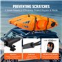 VEVOR Porte-Kayak pour Toit 2 Paires, Galerie de Toit à Pliage Rapide, Barres de Toit Souples en J, pour Planche de Surf, Canoë,