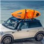 VEVOR Porte-Kayak pour Toit 1 Paire, Galerie de Toit à Pliage Rapide, Barres de Toit Souples en J, pour Planche de Surf, Canoë, 