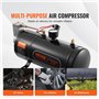 VEVOR Compresseur d'Air pour Kit de Klaxon Pompe à Air avec Réservoir 3 L 90-120 psi pour Gonflage des Pneus Matelas Pneumatique