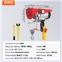 VEVOR Palan Électrique, Charge Double Câble 800 kg, Télécommande Filaire 4,2 m, Hauteur Levage à Câble Simple 12 m, Élingue Simp