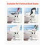 VEVOR Pied de Siège de Bateau Réglable en Hauteur 34-49 cm, Support de Siège de Bateau en Alliage d'Aluminium avec Glissière, Ve