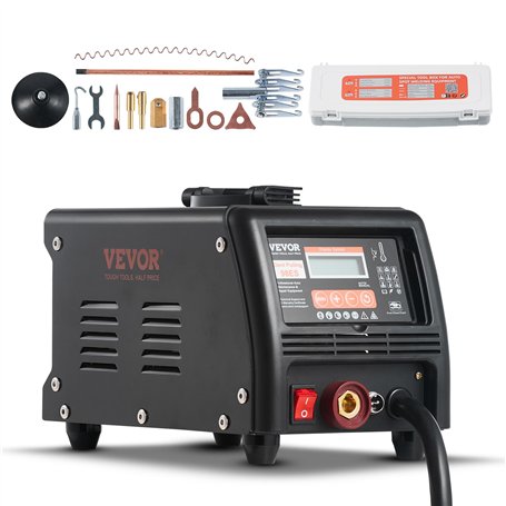 VEVOR Tire Clou Carrosserie 3 kW Kit Poste de Débosselage Soudeuse par Points Soudage Automatique Manuel 9 Modes Outil de Répara