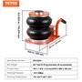 VEVOR Cric Pneumatique 3 tonnes, Cric de Levage Pneumatique avec Colonne Surélevée et 6 Tubes en Acier, Facile à Soulever et Com