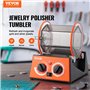 VEVOR Polisseur de Bijoux 3 kg 45 W Machine de Polissage de Bijoux 5 Vitesses 0-60 mins Réglable Polisseuse à Tambour Rotative A