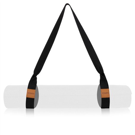 YOGATI Sangle de transport de yoga noir - Réglable