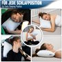 Alkamto Coussin de voyage rafraîchissant en mousse à mémoire de forme - Gel réglable pour un soutien individuel - Soie glacée de