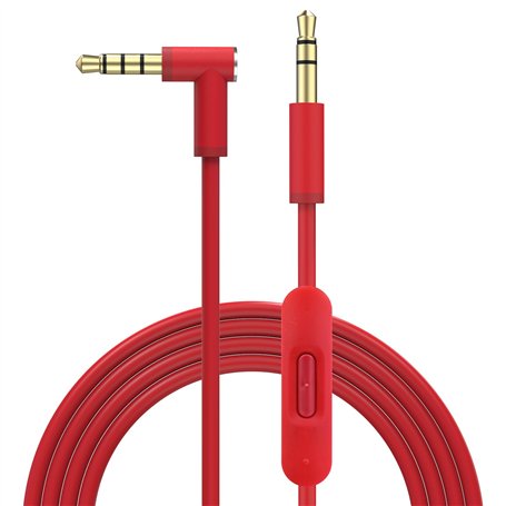 Toxaoii Câble audio de rechange avec microphone en ligne et contrôle compatible avec casques Beats by Dr Dre Solo2/Solo 3/Studio