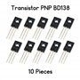 Kit de 10 transistors PNP BD138 60V 1.5A