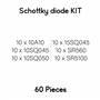 Kit de diodes Schottky - 60 pièces 6 modèles - 10SQ045 10SQ050 15SQ045 10A10 SR560 SR5100