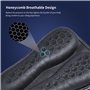 CHCYCLE Coussin de siège passager pliable pour moto - Gel haute élasticité 3D nid d'abeille - Confortable et respirant - Absorpt