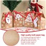 STCRERAG 24 PCS Sac Cadeau de Noël en Kraft Avec Ruban et Ornement - Emballage Cadeau Boite Pochette Papier Sachet Bonbon pour C