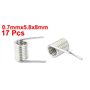 sourcing map 0.7Mmx5.8x8mm zingué Ressort Torsion Droite 17pcs
