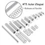 Gasea 200pcs Ressorts de Compression et de Rallonge Assortiment en Acier Galvanisé 8 Tailles Traction Ressorts et 12 Tailles Com