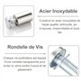 Gasea 24pcs Standoff Publicité Acier Inoxydable Entretoise Mur à Visser Boulon d'Écartement en Verre Clous de Publicité Fixation