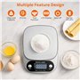Proster Balance de Cuisine Numérique Rechargeable 3g-10kg Balance Alimentaire Haute Précision 1g Balances Multifonctionnelles Pe