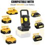 Zoe & Jim Lampe sans fil 18 V 1500 lumens compatible avec batterie DeWalt Projecteur de travail à LED Large faisceau avec protec