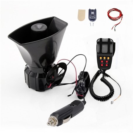 YIYIDA Klaxon de voiture à 7 tonalités connexion facile allume Cigare de voiture Air Horn 130db Car Horn d'urgence pa système de