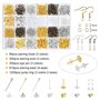CHRORINE 2940 Pcs Schmuck Basteln Zubehör Ohrringhaken Biegeringe Ohrringkarten für Schmuckherstellung Ohrringe Armband Halskett