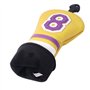 Couvre-club de golf en cuir PU souple jaune numéro 8 pour bois de parcours FW