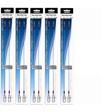 .Jenzi Lot de 5 paquets (10 pièces) de bas de ligne fluoro en carbone