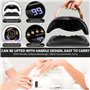 GUHAOOL Lampe UV Sèche Ongles, 180W Lampe UV Ongles Gel, Machine Lampe Gel Vernis Semi Permanent, UV LED Lampe Ongles avec Poign