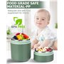 To Go Muesli Mug 530 ml + 180 ml, gobelet à yaourt isolé en acier inoxydable,Mug Thermo à Emporter avec Couvercle Anti-Fuite,710