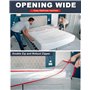 Housse de matelas en plastique 90 x 200 cm avec large fermeture éclair - Sac de matelas imperméable et indéchirable - Pour stock